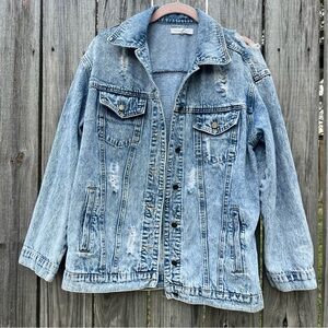 Honey Punch Light Blue women’s Denim Jacket Sz S